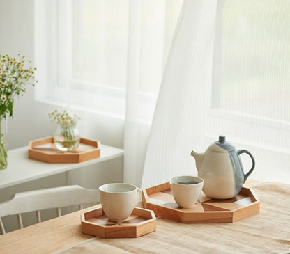 Japanese Wooden Tea Tray Solid Wood Food Trays - PeauleyHome