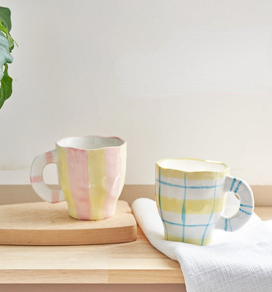 Handmade Delicate Cute Ceramic Mugs - PeauleyHome