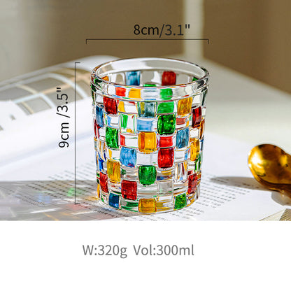 Italian Style Classy Rainbow Weave Glass Tumblers - PeauleyHome