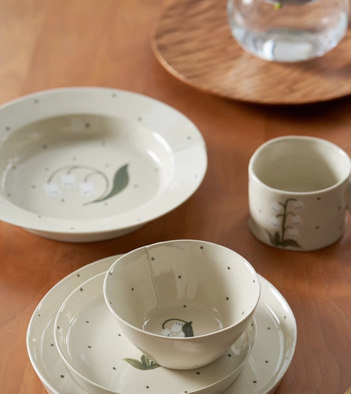 Lily of the Valley Mug Ceramic Cup Plates Bowls - PeauleyHome