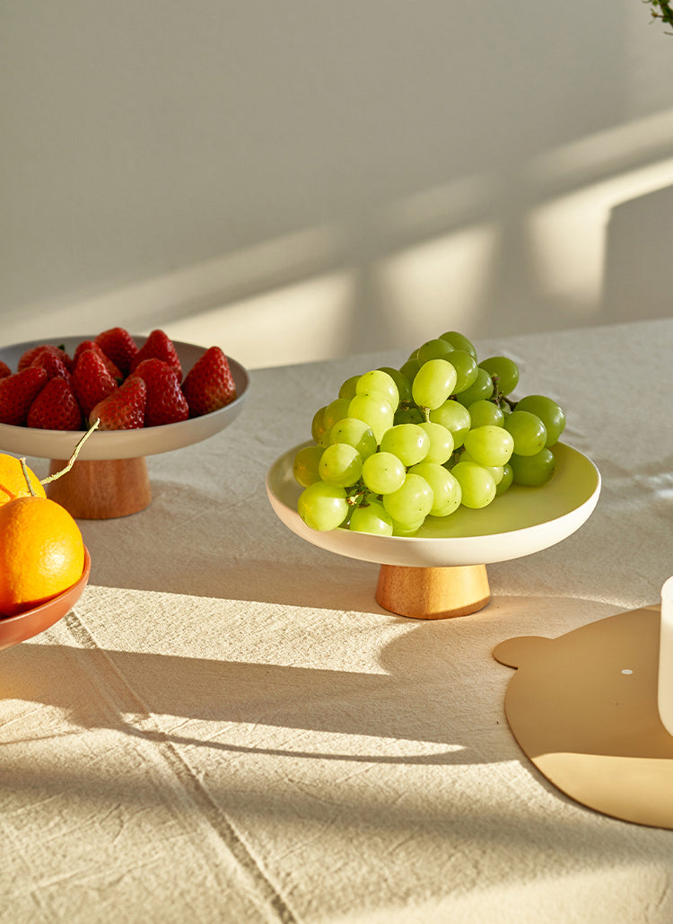 Original Modern Fruit Tray( plastic) with Wooden Support - PeauleyHome