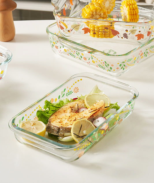 Fish Tray Rectangular Glass Plates - PeauleyHome