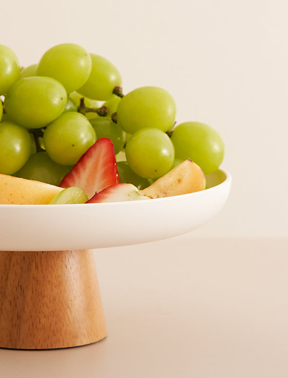 Original Modern Fruit Tray( plastic) with Wooden Support - PeauleyHome