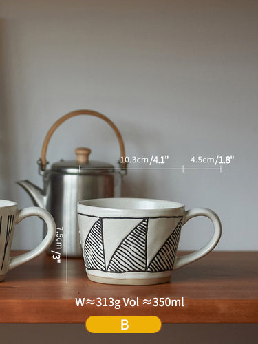 Handmade Nordic Vintage Ceramic Coffee Mugs - PeauleyHome