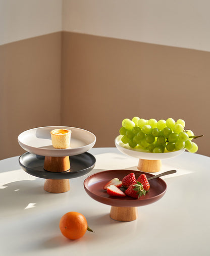 Original Modern Fruit Tray( plastic) with Wooden Support - PeauleyHome