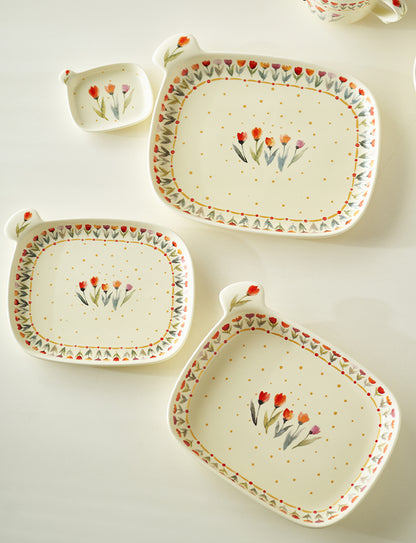 Pretty Floral Ceramic Bowls Plates Mugs for Breakfast - PeauleyHome