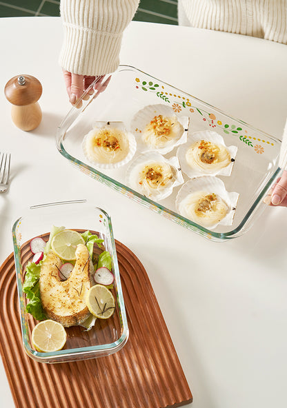 Fish Tray Rectangular Glass Plates - PeauleyHome