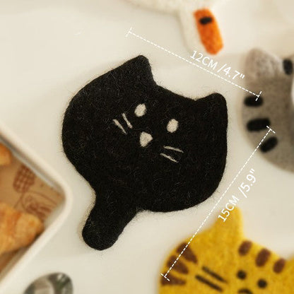 Original Adorable Woolen Heat Pads Kitty Cup Mats - PeauleyHome