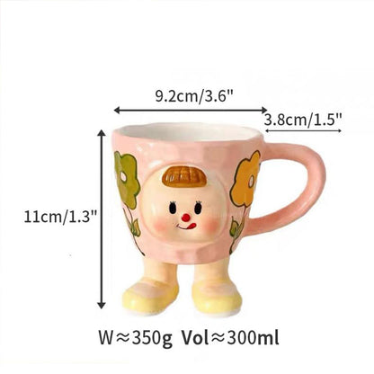 Lovely Cartoon Peach-girl Coffee Mugs Ideal Gifts - PeauleyHome