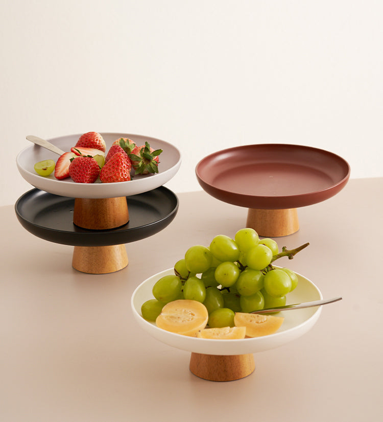 Original Modern Fruit Tray( plastic) with Wooden Support - PeauleyHome