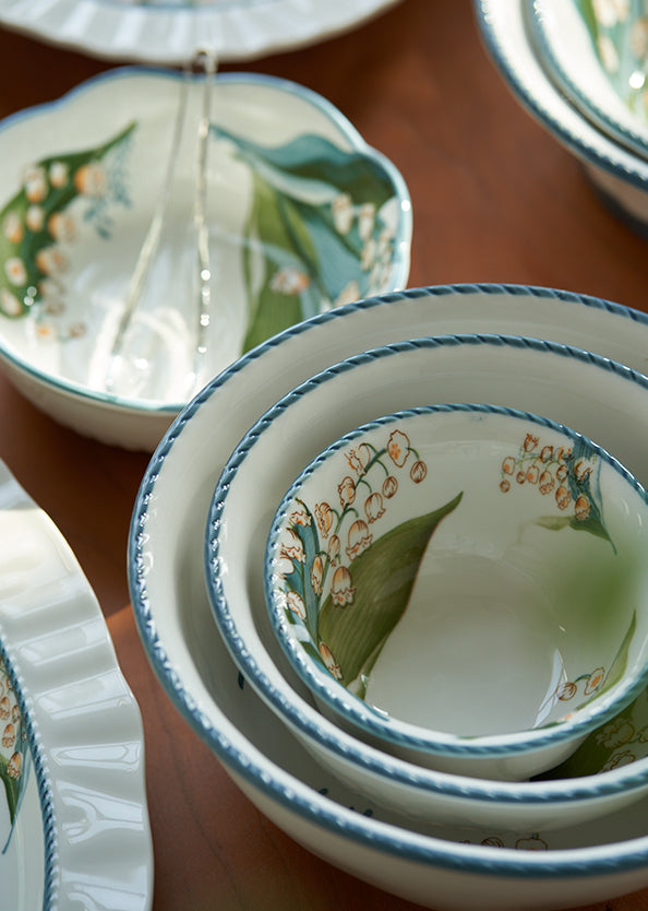 Original Floral Ceramic Bowls Plates - PeauleyHome