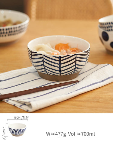 Original Japanese Style Ceramic Rice Bowls Set - PeauleyHome