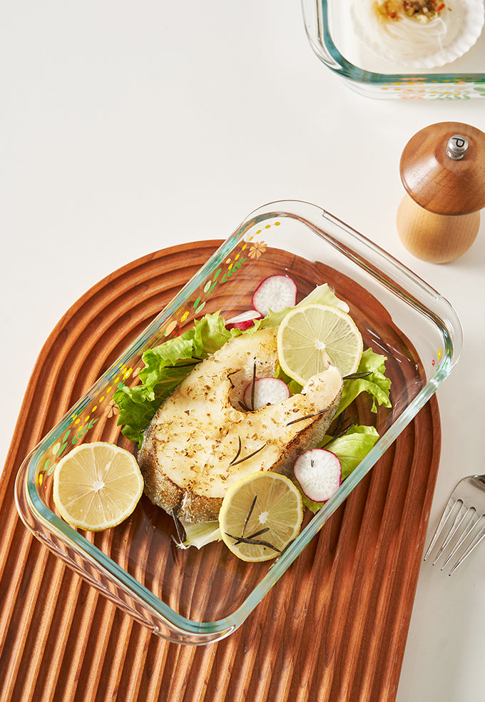 Fish Tray Rectangular Glass Plates - PeauleyHome