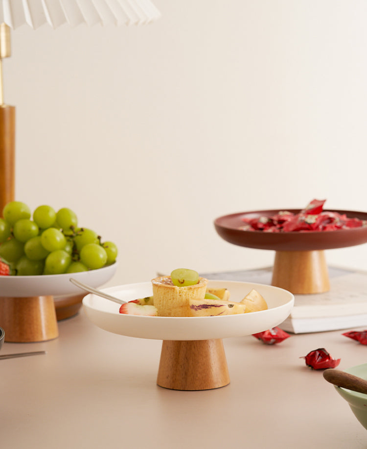 Original Modern Fruit Tray( plastic) with Wooden Support - PeauleyHome