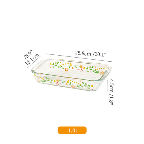 Fish Tray Rectangular Glass Plates - PeauleyHome