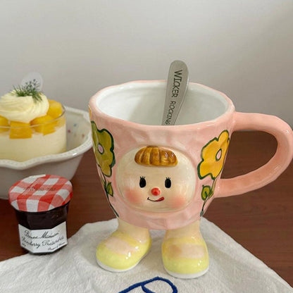 Lovely Cartoon Peach-girl Coffee Mugs Ideal Gifts - PeauleyHome