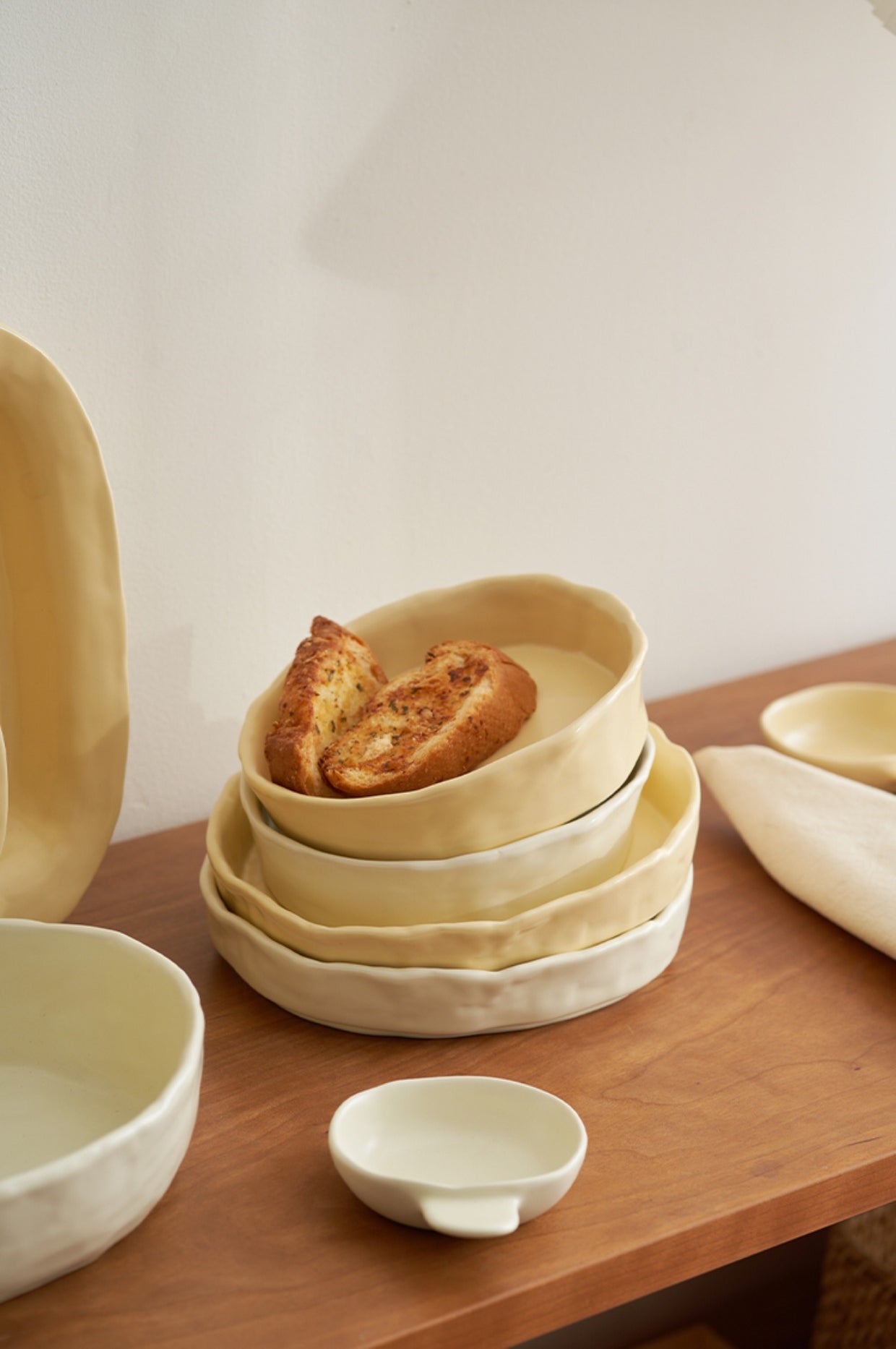 Handmade Irregular Special Ceramic Dessert Plates Bowls - PeauleyHome