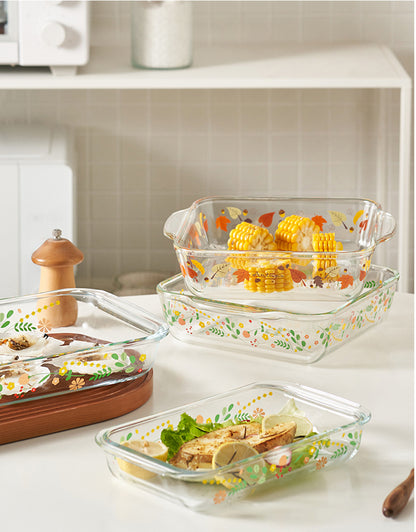 Fish Tray Rectangular Glass Plates - PeauleyHome