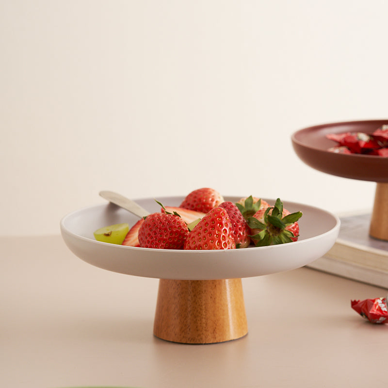 Original Modern Fruit Tray( plastic) with Wooden Support - PeauleyHome