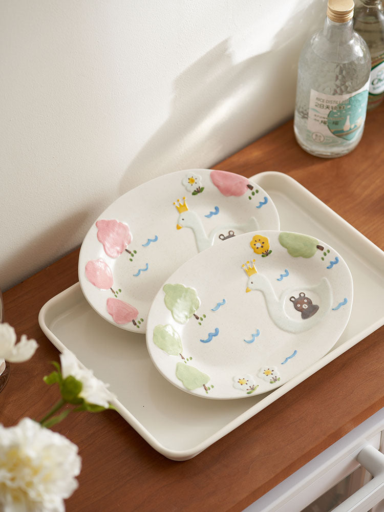 Cartoon Original Ceramic Cake Fruit Plates Large Delicate Plates - PeauleyHome