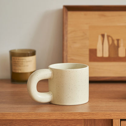 Aesthetic Ceramic Mugs with Chubby Handle - PeauleyHome