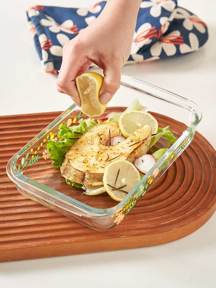 Fish Tray Rectangular Glass Plates - PeauleyHome