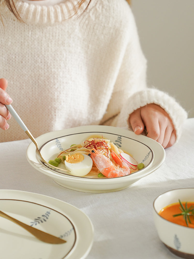 Delicate Japanese Style Ceramic Plates Bowls Platter - PeauleyHome