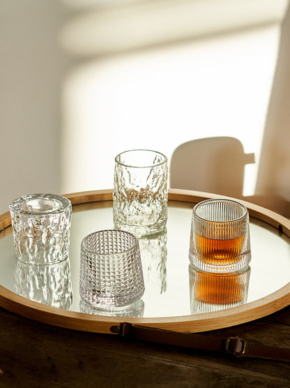 Delicate Tasteful Rotary Glass Tumblers - PeauleyHome