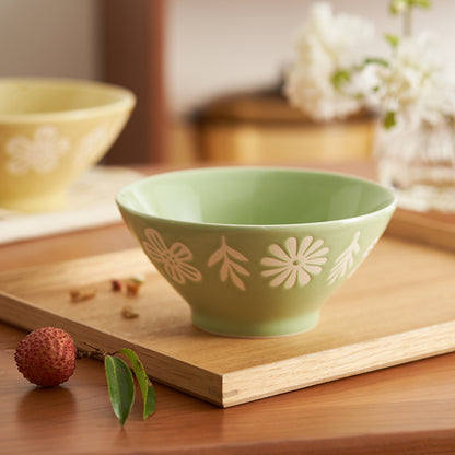 Delicate Floral Ceramic Bowls Plates New Arrival - PeauleyHome