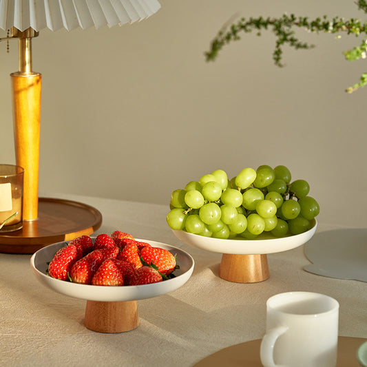 Original Modern Fruit Tray( plastic) with Wooden Support - PeauleyHome