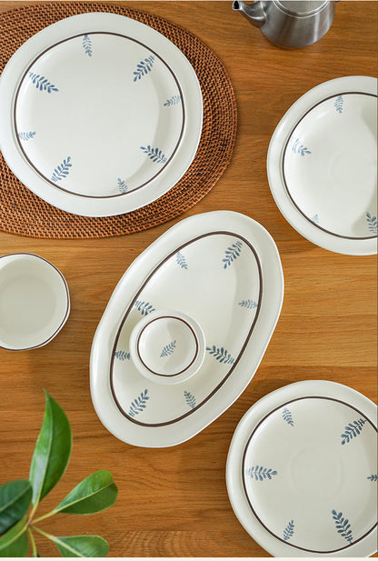 Delicate Japanese Style Ceramic Plates Bowls Platter - PeauleyHome