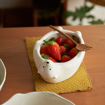 Nordic Ceramic Bowls with Polar Bear centred - PeauleyHome