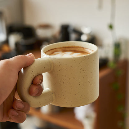 Aesthetic Ceramic Mugs with Chubby Handle - PeauleyHome