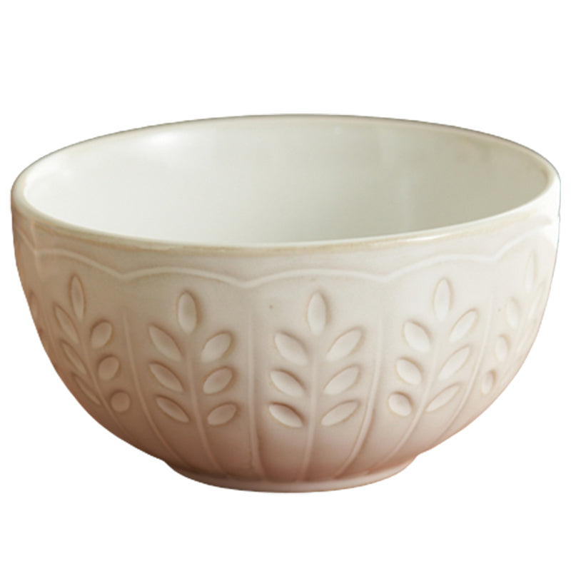 Nordic Vintage Engraved Floral Ceramic Bowls - PeauleyHome