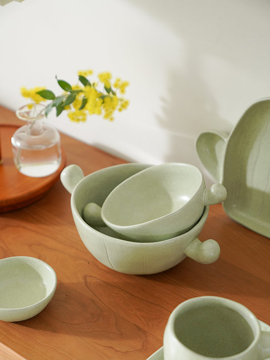 Binaural Ceramic Salad Bowls Mugs Tableware - PeauleyHome