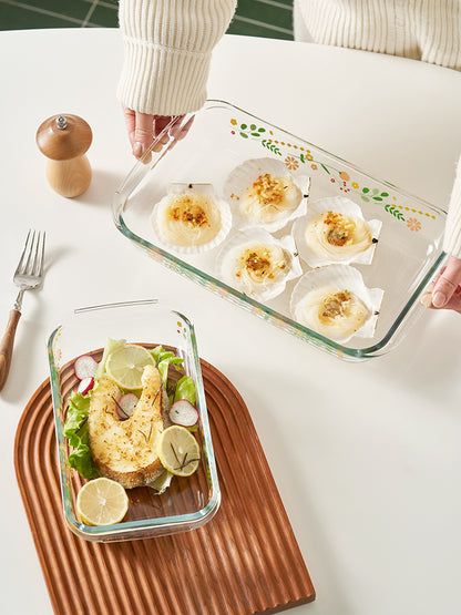 Fish Tray Rectangular Glass Plates - PeauleyHome