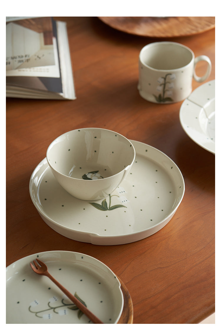 Lily of the Valley Mug Ceramic Cup Plates Bowls - PeauleyHome