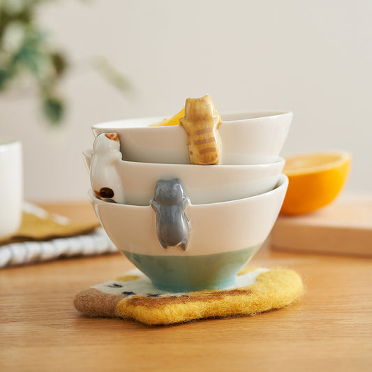 Cartoon Kitty Ceramic Bowl New Arrival - PeauleyHome