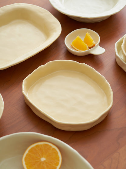 Handmade Irregular Special Ceramic Dessert Plates Bowls - PeauleyHome