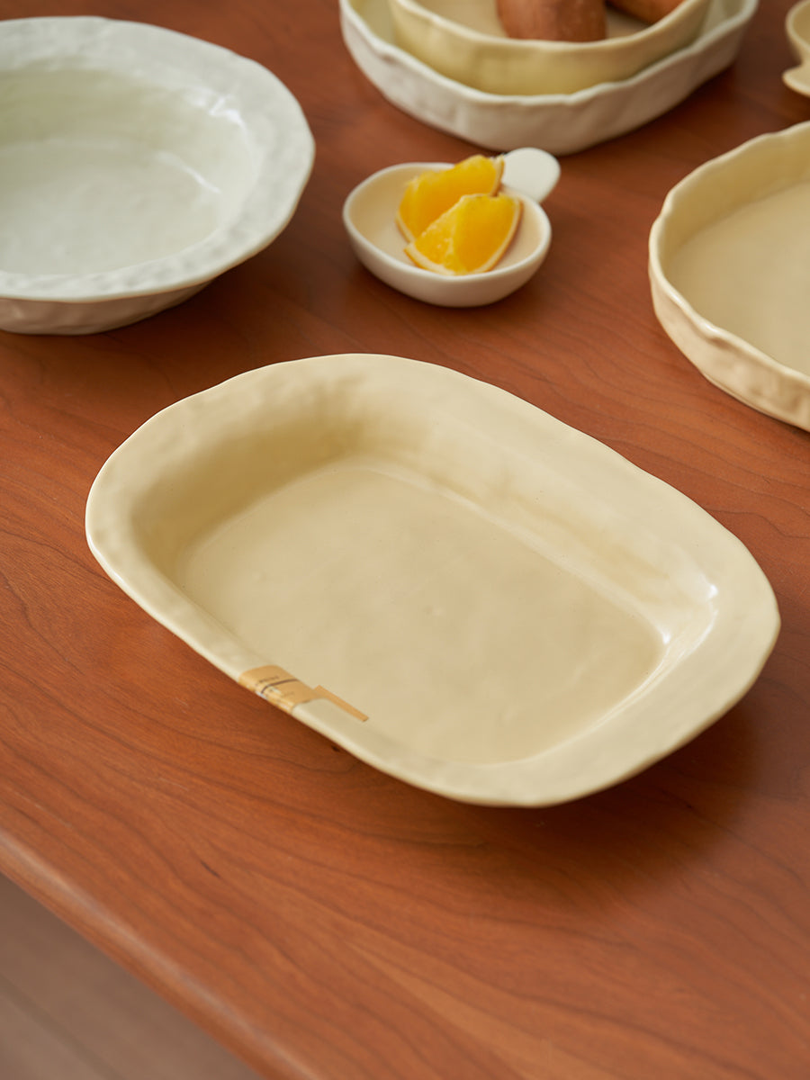 Handmade Irregular Special Ceramic Dessert Plates Bowls - PeauleyHome