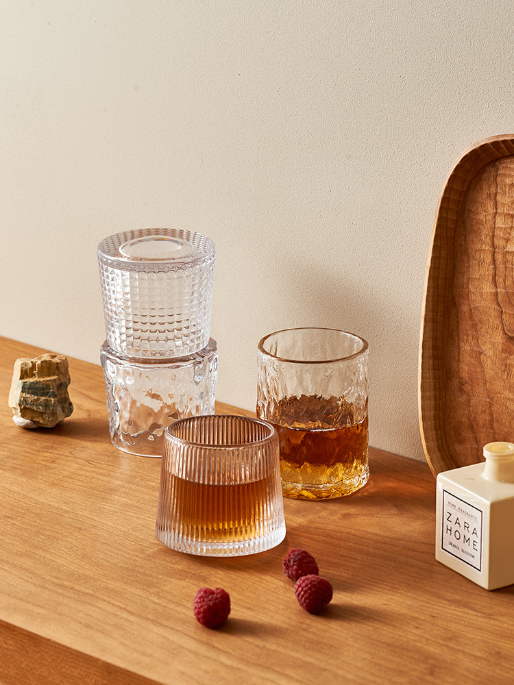 Delicate Tasteful Rotary Glass Tumblers - PeauleyHome