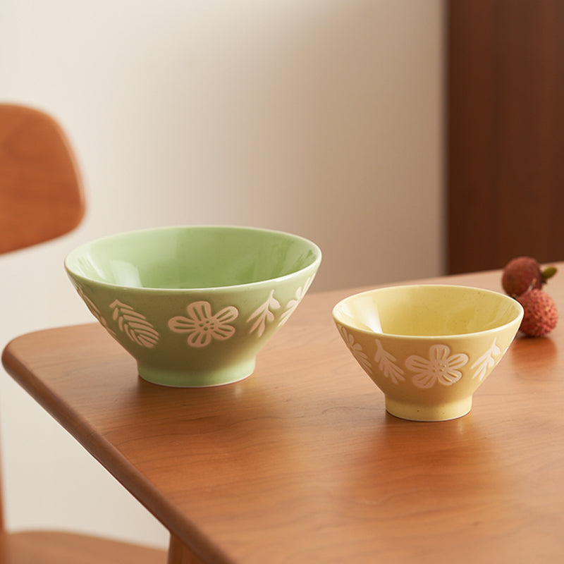 Delicate Floral Ceramic Bowls Plates New Arrival - PeauleyHome