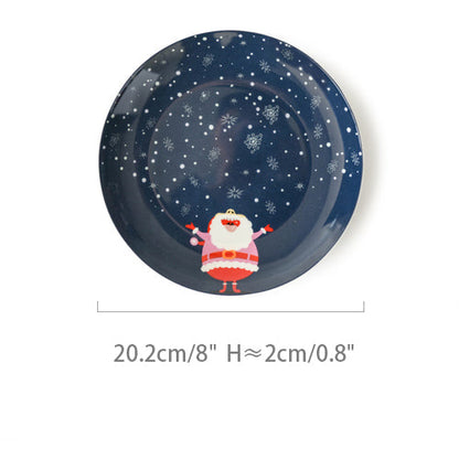 Christmas Series Original Cartoon Ceramic Plates New Year Gifts