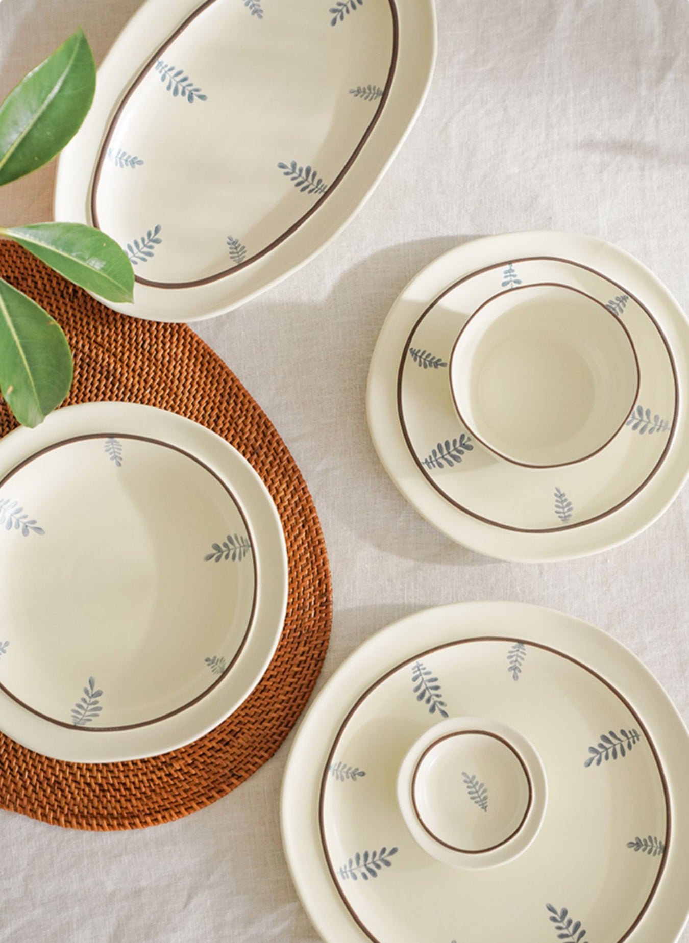 Delicate Japanese Style Ceramic Plates Bowls Platter - PeauleyHome