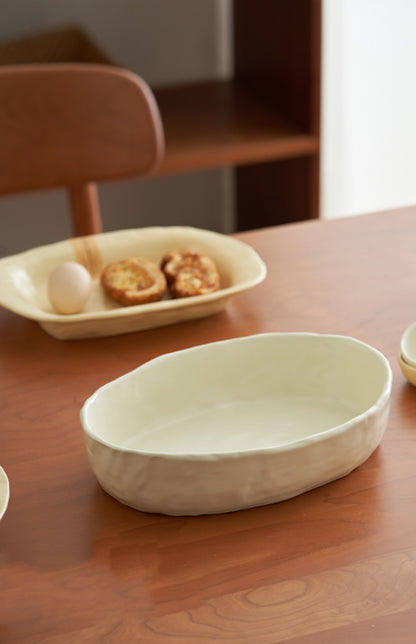 Handmade Irregular Special Ceramic Dessert Plates Bowls - PeauleyHome