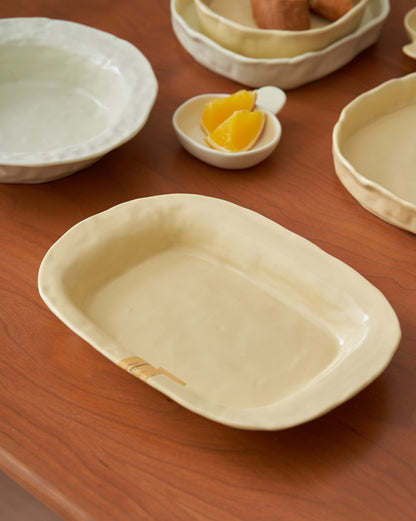 Handmade Irregular Special Ceramic Dessert Plates Bowls - PeauleyHome