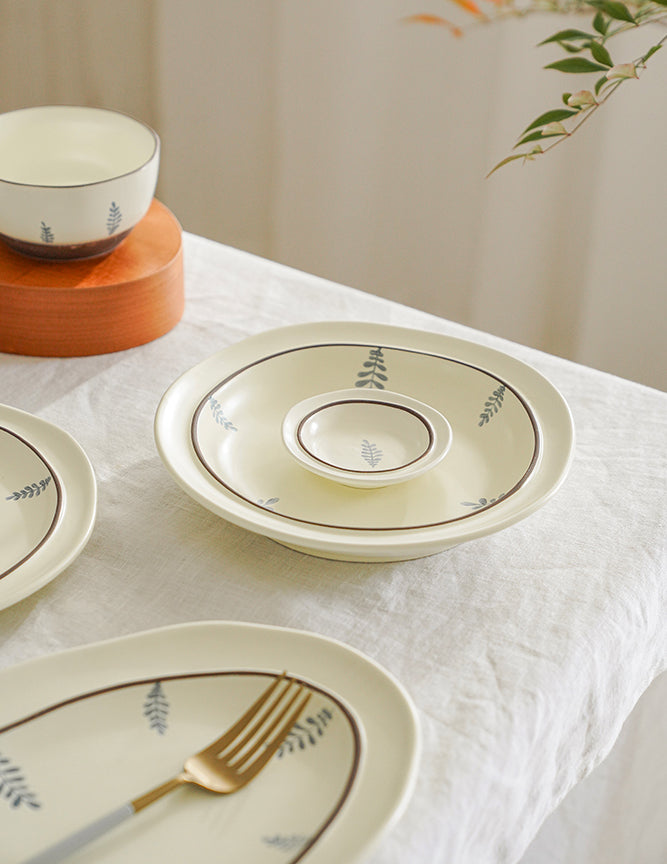 Delicate Japanese Style Ceramic Plates Bowls Platter - PeauleyHome