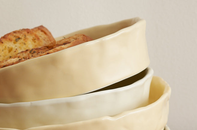 Handmade Irregular Special Ceramic Dessert Plates Bowls - PeauleyHome