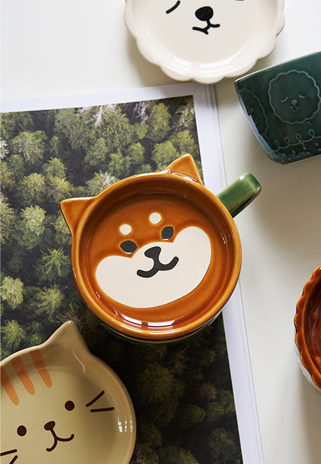 Lovely Cartoon Animals Theme Ceramic Mugs with Lids - PeauleyHome