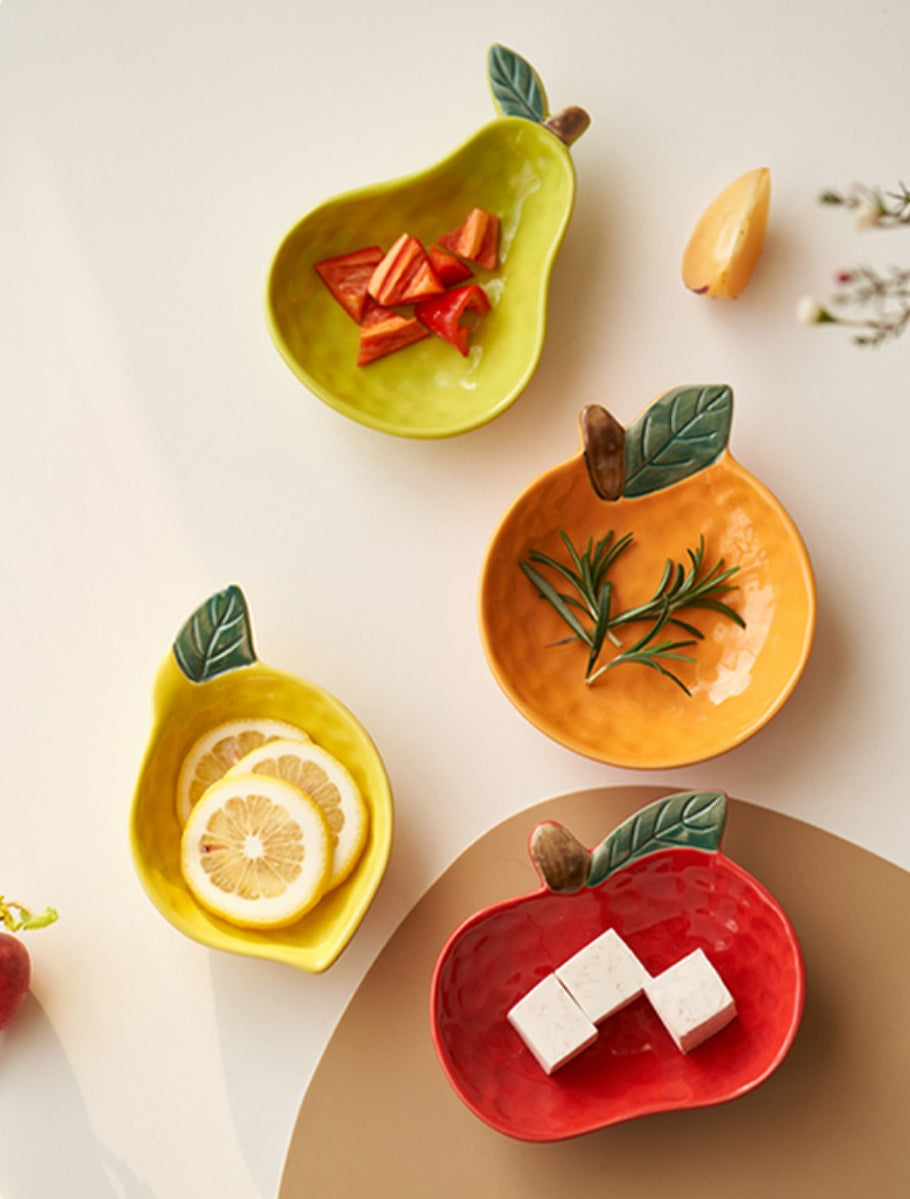 Delicate Fruit Theme Ceramic Dipping Sauces - PeauleyHome